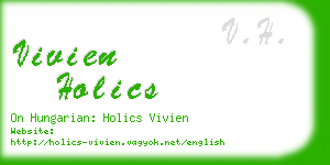 vivien holics business card